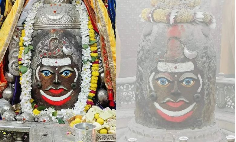 जटाधारी स्वरूप में बाबा महाकाल का दिव्य श्रृंगार रजत मुकुट